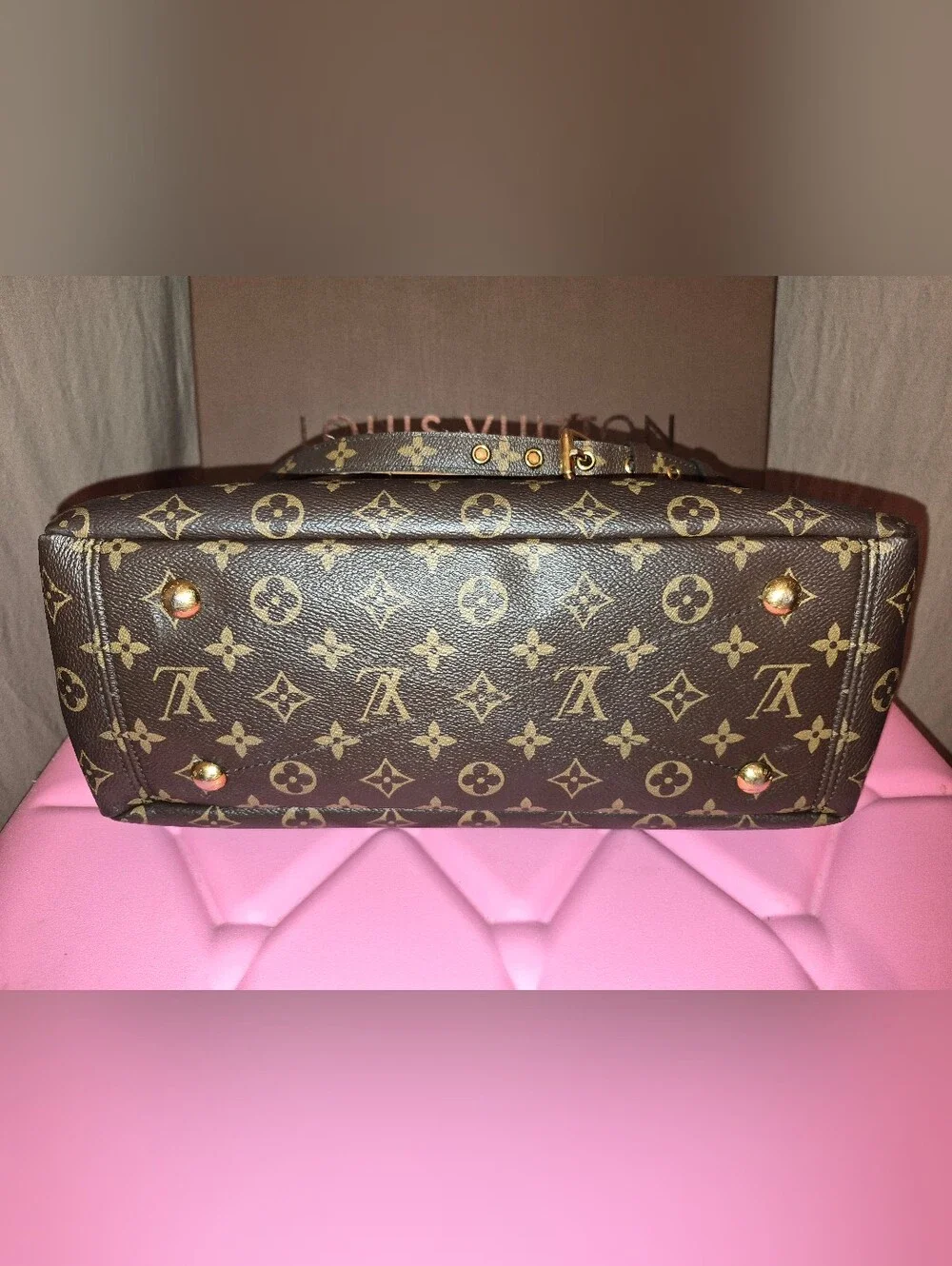Louis Vuitton Pallas Monogram Shoulder Bag with Cerise Interior